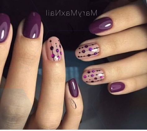 Purple Nail Art Designs, Purple Nail Art, Purple Nail Designs, Cute Nail Art Designs, Purple Nail, Short Nails Art, Simple Nail Art Designs, Diy Nail Designs, Pink Nail