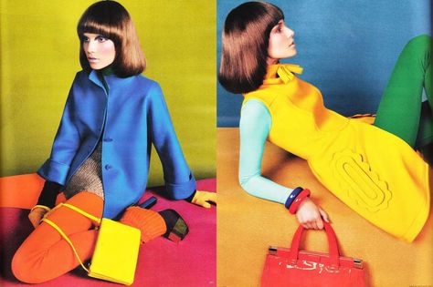 Colorful Photoshoot, Retro Photoshoot, Vintage Editorials, Creative Shoot, Colour Blocking Fashion, Painting Images, Fashion Dresses Formal, Fashion Layout, Photography Editorial