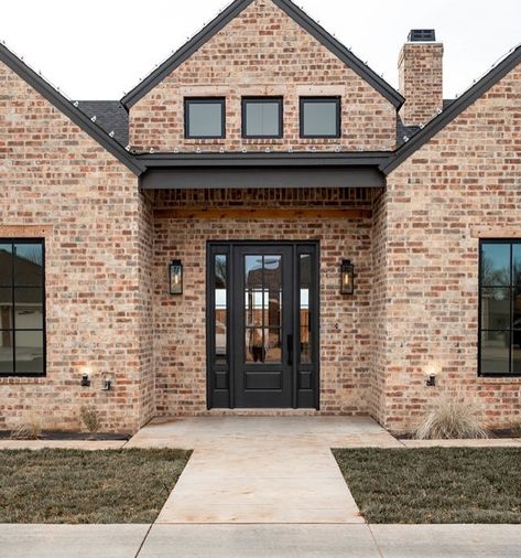 Victory Homes (@victoryhomeslubbock) • Instagram photos and videos Modern Brick House Exterior, Brick House Exterior Makeover, Red Brick House Exterior, Brick Farmhouse, Dallas House, Duplex Design, Lubbock Texas, Home Exterior Makeover, Red Brick House