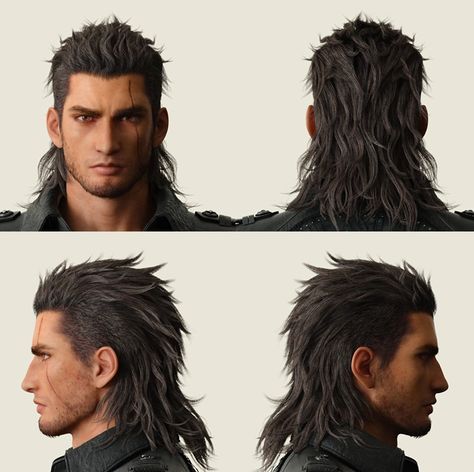 Gladiolus Ffxv, Gladiolus Amicitia, Mohawk Hairstyles Men, Mohawk Hairstyles, Men Haircut Styles, Final Fantasy Art, Fantasy Hair, 다크 판타지, Corte De Cabelo Masculino