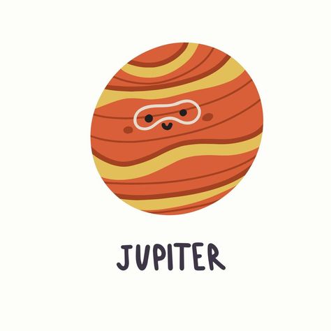 illustration of planet jupiter with face in hand draw style Jupiter Drawing, Great Red Spot, Space Classroom, Planet Drawing, Planet Jupiter, Hand Draw, Classroom Themes, Vector Art, Planets