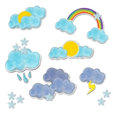 Rain Sticker, Cloud Sticker, Notebook Journaling, Bullet Journal Sticker, Cloud Rain, Stickers Rainbow, Sun Sticker, Weather Wind, Journal Decoration