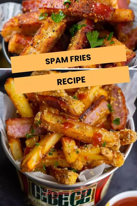 Spam Fries Recipe – Hungarian Chef Spam Fries Recipe, Spam Bites, Spam Fries, Spam Recipes Dinners, Fried Spam, Spam Recipes, Canned Meat, Fries Recipe, Cheap Meals