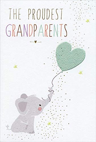 PRICES MAY VARY. Front Message: THE PROUDEST GRANDPARENTS Inside Verse: …The Most Adorable Grandchild! Congratulations Card Size: 4.6x6.75 inches Includes: 1 card / 1 teal pearl envelope Special Features: Embossed, Non-Flake Glitter, Gold Foil, Spot UV Coating The interior of this Pictura Sara Miller new baby card design reads: …The Most Adorable Grandchild! Congratulations. The card measures 4.6x6.75 inches and is printed on heavy cardstock. Includes 1 card and 1 envelope. The card has the foll Sara Miller, Baby Congratulations Card, New Grandparents, New Baby Card, Congratulations Baby, Spot Uv, Baby Card, New Baby Cards, Glitter Gold