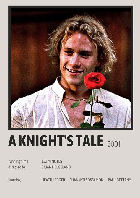 A Knights Tale Poster, A Knights Tale Aesthetic, A Knights Tale, Knights Tale, Shannyn Sossamon, A Knight's Tale, Paul Bettany, Polaroid Poster, Love Film