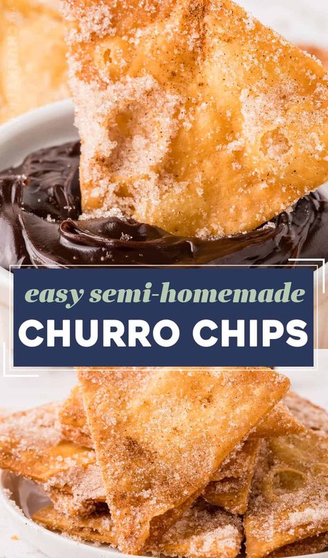 Easy Churro Chips - The Chunky Chef Churro Chips, Easy Dinner Desserts, Dessert Nachos, Mexican Desserts, The Chunky Chef, Chunky Chef, Keto Easy, Desserts Keto, Recipes Authentic