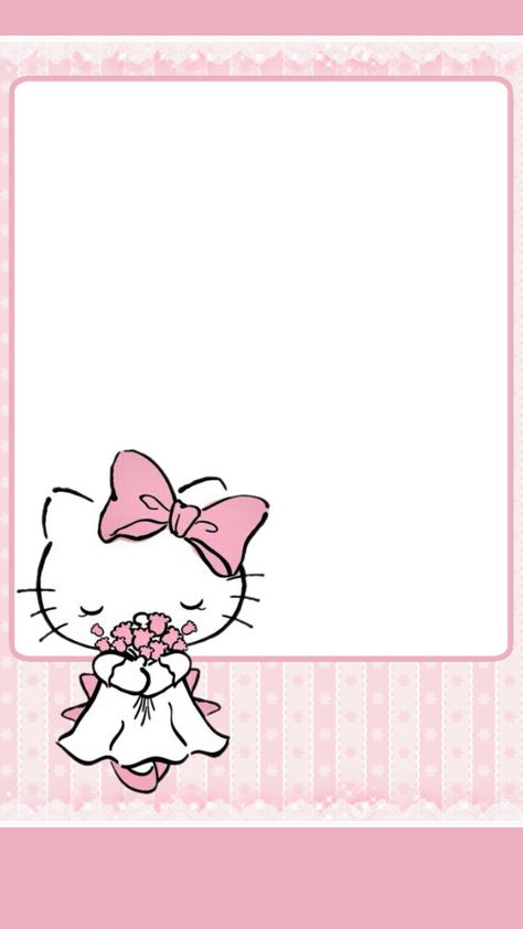 Hello Kitty ក្របសៀវភៅ Kitty, Majlis Aqiqah, Hello Kitty Wedding, Cottagecore Wallpaper, غلاف الكتاب, Hello Kitty Printables, Hello Kitty Rooms, My Melody Wallpaper, Charmmy Kitty