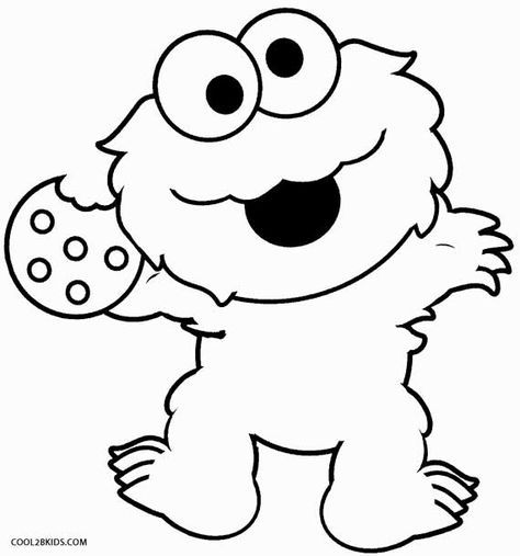 Printable Cookie Monster Coloring Pages For Kids | Cool2bKids Cookie Monster Drawing, Elmo Coloring Pages, Baby Cookie Monster, Sesame Street Coloring Pages, Monster Coloring Pages, Monster Drawing, Cartoon Coloring Pages, Cute Monsters, Print Out