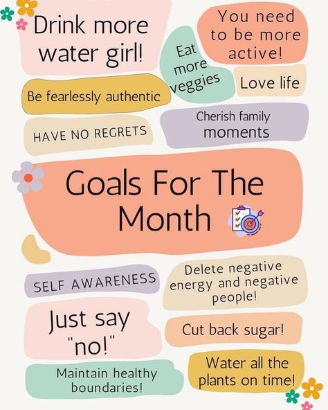 It’s never too late to start over, do whatever is in your best interest 💕💕 #mentalhealth #mentalhealthawareness #mentalhealthmatters Planning The Month, Month Goals Ideas, Monthly Focus Ideas, Goals Of The Month, Monthly Planner Ideas, August Goals, Goals For The Month, September Goals, Goals For The Week