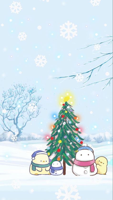 Christmas Duck Wallpaper, Disney Phone Backgrounds, Christmas Wallpaper Iphone, Duck Wallpaper, Christmas Duck, Kirby Art, Desktop Wallpaper Art, Cute Desktop Wallpaper, Sanrio Wallpaper