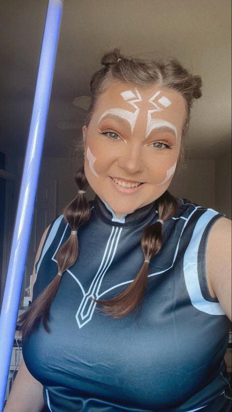 Masfrida Ahsoka Tano Costume for Womens Outfits Clones War Cosplay with Headpiece Accessories Kids Halloween Fullset Ahsoka Tano Casual Cosplay, Ahsoka Halloween Costume, Ahsoka Hairstyle, Ahsoka Tano Makeup, Ahsoka Tano Disneybound, Jedi Disneybound, Ashoka Costume, Ahsoka Costume, Disney Halloween Costumes Diy