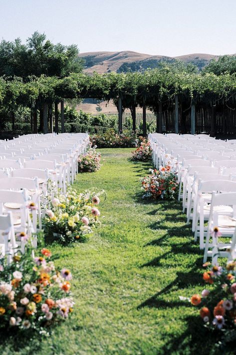 A Colorful Viansa Winery Wedding | Wedding Ceremony Ideas | Sonoma Wedding Planner | Max and Ali’s Viansa Sonoma wedding was full of summer wedding inspo and colorful summer wedding colors! Find more Sonoma wedding venues, Sonoma wedding décor ideas, Sonoma wedding centerpieces, and Sonoma County wedding ideas! Work with Carly Saber Events to plan your dream wedding in Sonoma at carlysaberevents.com! Photography: Lauren Lee Photography Sonoma Wedding Venues, Wedding Ceremony Backdrop Outdoor, Wedding Ceremony Ideas, Indoor Wedding Ceremonies, Aisle Flowers, Sonoma Wedding, Napa Wedding, Wedding Ceremony Backdrop, Ceremony Ideas