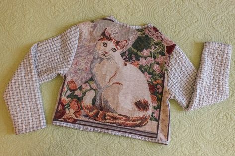 S/M Cropped Cat Cardigan Cotton Sweater Cat Lover Cat Sweater Vintage Cardigan Cat Collection - Etsy Vintage Cat Sweater, Cat Cardigan, Cat Sweater, Cat People, Vintage Cardigan, Sweater Vintage, Vintage Cat, Cotton Sweater, Dream Wardrobe