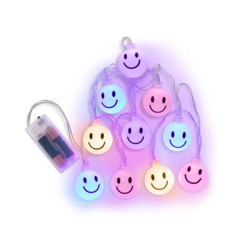 Happy Face String Lights | Ellie and Piper Stocking Ideas, Batteries Not Included, Face Light, Choose Happy, Led String Lights, Aa Batteries, Happy Face, Toy Store, Smiley Face