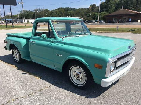 Stepside Seafoam Stunner: 1969 Chevrolet C/10 Chevy C10 Stepside, Stepside Chevy, 1969 Chevy C10, C10 Stepside, Classic Trucks Magazine, Chevy Trucks Older, Trucks Chevy, C10 Chevy Truck, Custom Chevy Trucks