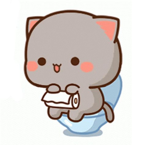 Peach And Goma Cat Gif, Calin Gif, Peach Sticker, Peach And Goma, Mochi Cat, Peach Goma, Peach Cat, Cat Emoji, Chibi Cat