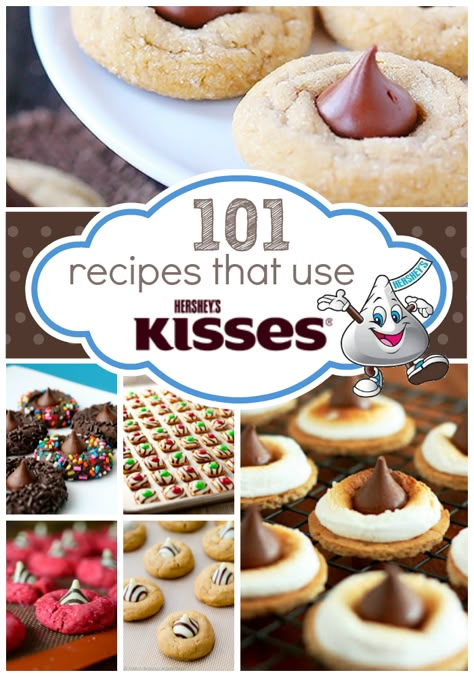 101 Classic and Creative Desserts that use Hershey Kisses! | www.somethingswanky.com #recipes #hersheys Hershey Kisses Recipes, Hershey Recipes, Hershey Kiss, Pumpkin Caramel, Creative Desserts, Hershey Kisses, Candy Cookies, Pumpkin Cheesecake, Yummy Sweets