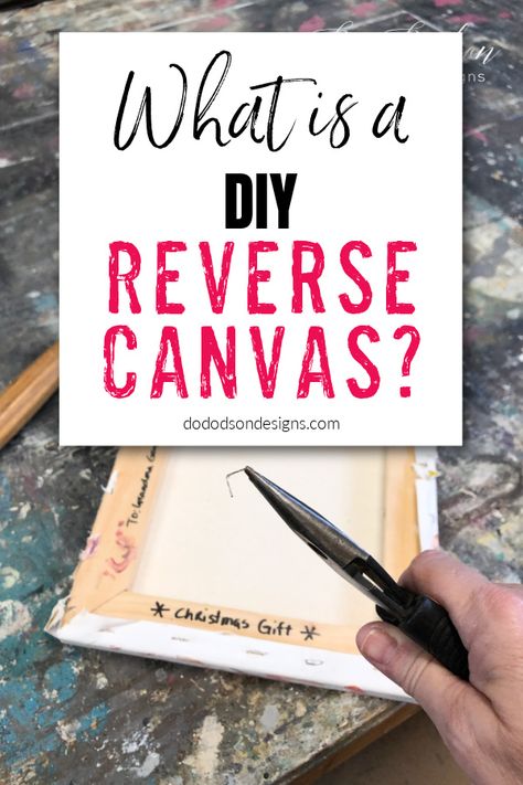 DIY Reverse Canvas Wall Art Painting Ideas Creative, Upgrade Canvas Art, Unusual Picture Frames, Craft With Canvas Board Ideas, Old Canvas Ideas Diy Projects, Upcycled Frames Ideas, Canvas Frame Repurpose, Unique Ways To Frame Art, Bust Out Canvas Ideas