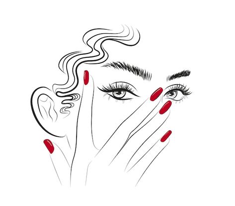 Make Up Logo Ideas Graphic Design, Nail Logos Ideas, Sketch Of Woman, Logo Design Women, Hair Logo Design, Woman Profile, Makeup Logo Design, Skincare Logo, Salon Logo Design