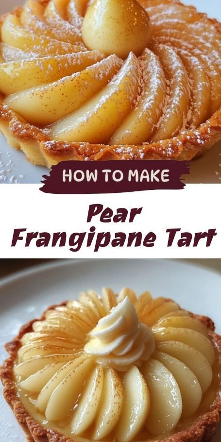 Celebrate November with this Pear Frangipane Tart! Delight in a crisp pastry filled with almond frangipane and ripe pears, perfect for autumn gatherings or a cozy afternoon tea. Easy recipe—ideal for dessert lovers! Pear And Caramel Tart, Pear Tart Recipe Easy, Pastry Cream Tart, Frangipane Tart Recipe, Pear Frangipane Tart, Exquisite Desserts, Pear Desserts, Peach Tart Recipes, Pear Tart Recipe