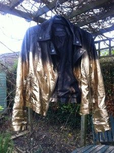 Gold jacket Mini inspired DOES DAD HAVE ANY METALLIC GOLD SPRAY PAINT ?? Witch Ocs, Diy Leather Jacket, James Band, Punk Jacket, Art Jacket, Painted Leather Jacket, Custom Leather Jackets, Gold Jacket, Diy Jacket