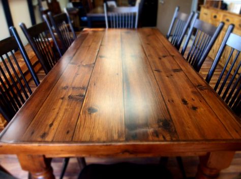 Whitewash Stained Wood, Unfinished Wood Furniture, Wood Kitchen Table, Kitchen Table Wood, Rustic Dining Room, Harvest Table, Steel Wool, Farm Table, Rustic Table