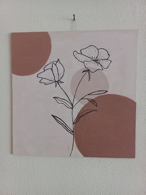 Aesthetic Beige Painting, Beige Painting Ideas, Tableau Aesthetic, Beige Drawing, Embroidered Canvas Art, Artsy Girl, Boho Painting, Brown Painting, Calligraphy Wall Art