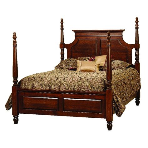 Troyer Ridge Wilkshire Bed Post Four Post Bed, Post Bed, Unique Headboards, 4 Poster Beds, Bed With Posts, Oak Panels, Traditional Bed, Four Poster Bed, Bed Dimensions