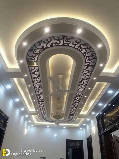 Top 41 Modern False Ceiling Gypsum Design Ideas - Engineering Discoveries Ceiling Gypsum Design, Light Decoration Ideas, Modern False Ceiling, Gypsum False Ceiling, Gypsum Design, Pop Design For Hall, Drawing Room Ceiling Design, False Ceiling Designs, Simple Ceiling Design