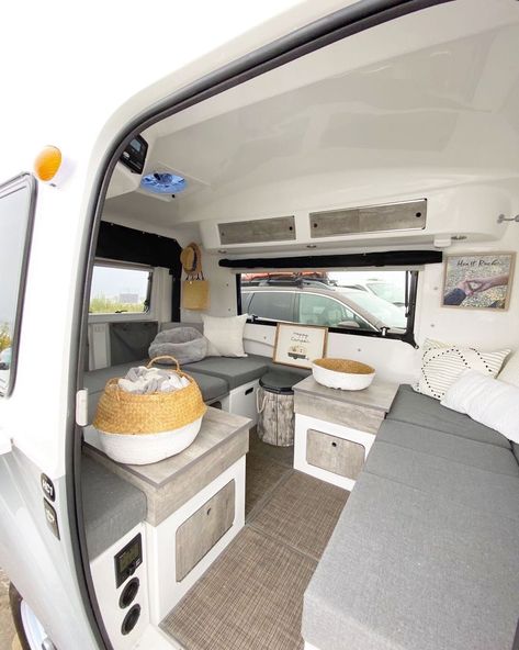 digging the set up — @happier_heartrock_thecamper “Dreams can come true🎶🎶🎶 Heart Rock the Camper “#carpinteria #happiercamper #beachcamping #rvlife... Happier Camper, Light Travel Trailers, Camper Trailer For Sale, True Heart, Trailer Living, Teardrop Camper, Van Living, Travel Van, Camper Life