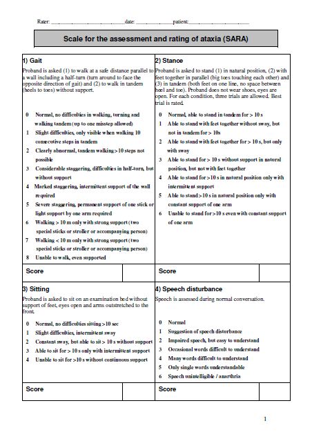 Ataxia Exercises, Physiotherapy Knowledge, Cerebellar Ataxia, Walk Safe, Rating Scale, Aging Backwards, Secondary Source, Assessment Tools, Neurology