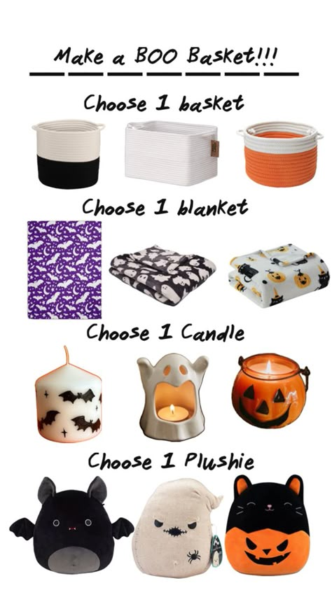 Boo Basket Ideas Boo Basket Target, Family Boo Basket, Boo Bucket Ideas, Romantic Ideas For Wife, Adult Boo Basket, Boo Basket Ideas For Boyfriend, Boo Basket Ideas For Girlfriend, Bur Basket, Basket Ideas For Best Friend