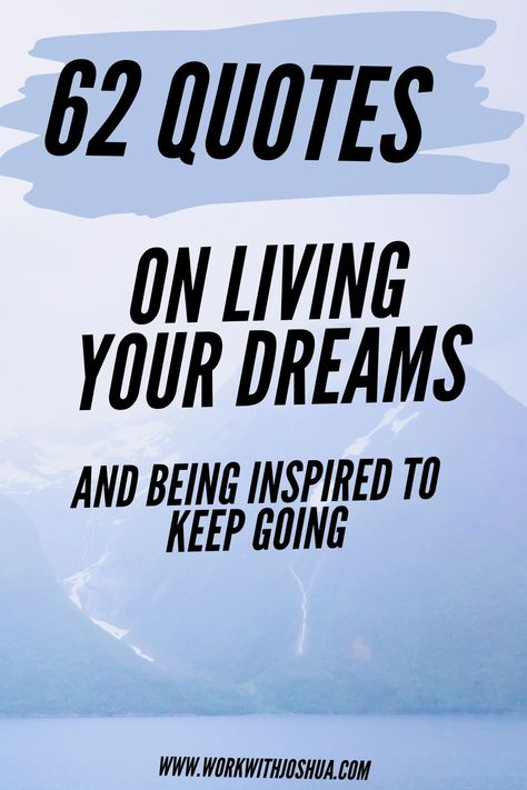 Many of us dream of chasing big things in life and having the life we envision. With these quotes, I hope to inspire you to keep going for more. #quotesaboutdreams #beautifuldreamquotes Living My Dream Quotes, Living My Dream Life Quotes, Keep Chasing Your Dreams Quotes, Keep Dreaming Quotes Inspiration, Chasing Dreams Quotes, Quotes On Dreams, Chase Your Dreams Quotes, My Dreams Quotes, Dream Life Quotes