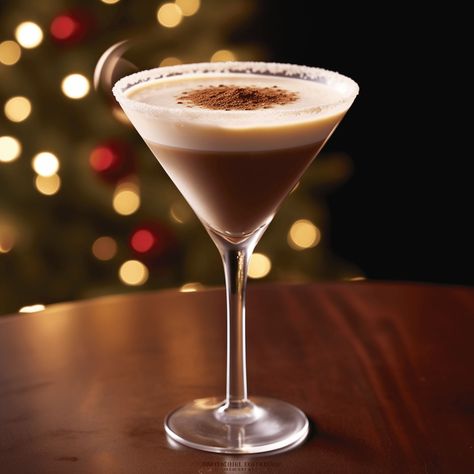 The Eggnog Espresso Martini is a delightful balance of creamy, sweet, and robust flavors. The eggnog provides a velvety texture and rich, spiced undertones, while the espresso delivers a strong coffee punch. The vodka adds a clean, alcoholic warmth without overpowering the other ingredients. Eggnog Espresso Martini Vodka, Espresso Eggnog Martini, Eggnog Espresso Martini, Baileys Martini, Eggnog Martini, Espresso Vodka, How To Make Eggnog, Coffee Punch, Expresso Martini