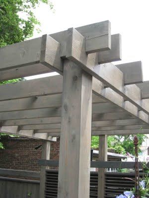 opaque grey stain Farmhouse Pergola, Grey Pergola, Fence Colors, Decking Designs, Garden Huts, Wood Arbor, Grey Stained Wood, Fence Stain, Garden Organization