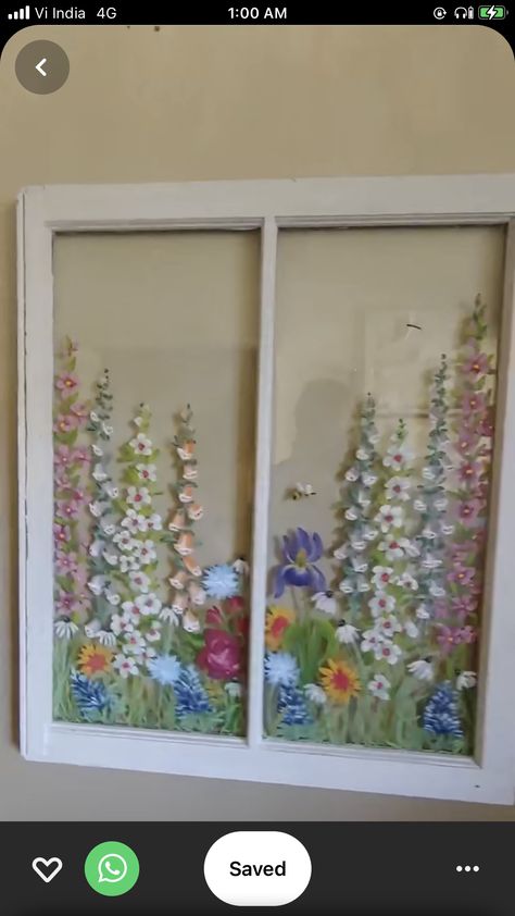 Glass Picture Frame Painting, Picture Frame Glass Painting, Glass Painting Ideas Picture Frames, Glass Frame Painting, Painted Glass Frame, Snow Window, Painted Window Frames, Window Diy, Paint Inspo