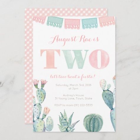 $3.39 | Taco bout a 2nd birthday mexican fiesta party - girl, fiesta, birthday, party, turning 2, 2nd birthday party, desert, cactuses, mexican banner, mexico Fall 1st Birthdays, Mexican Fiesta Party, 1st Birthday Party Invitations, Baby Shower Invitation Cards, 2nd Birthday Invitations, Fiesta Baby Shower, 6th Birthday Parties, 1st Birthday Invitations, Baby Shower Invitations For Boys