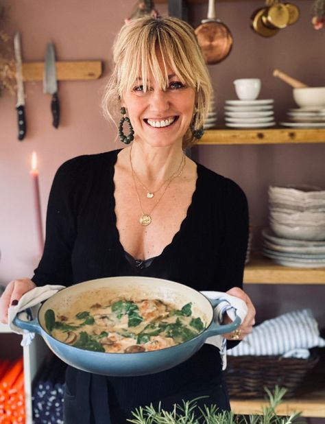 Chicken Florentine — Clodagh McKenna Clodagh Mckenna, Mushroom Spinach, Golden Chicken, Chicken Florentine, Creamy Parmesan, Skinless Chicken Breast, Turkey Recipes, One Pot, It Takes