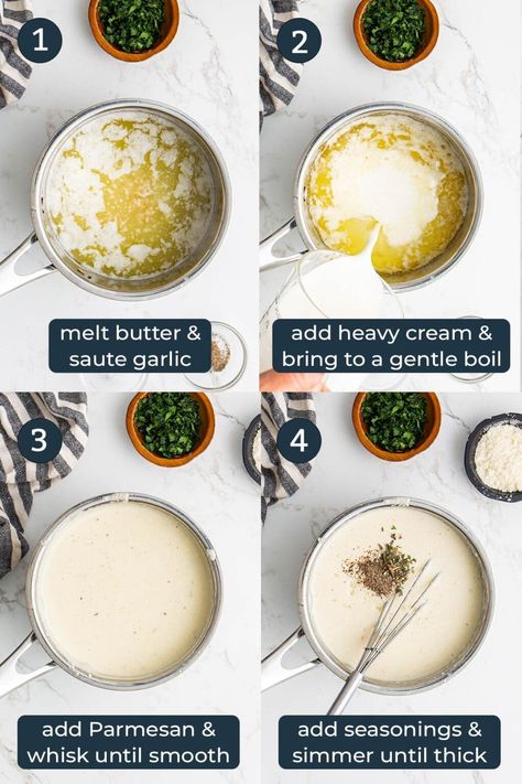 This easy 15-minute recipe makes the best, rich and creamy homemade Alfredo sauce loaded with delicious garlic and Parmesan flavors. Unhealthy Recipes, Alfredo Sauce Easy, Alfredo Sauce Recipe Easy, God Prayers, Alfredo Sauce Recipe Homemade, Dips Recipes, Holy Guacamole, Southern Recipes Soul Food, Homemade Alfredo