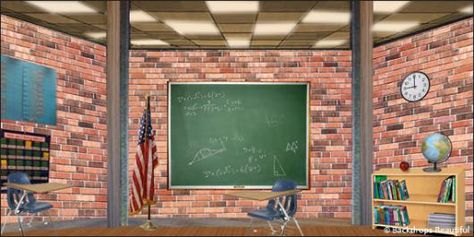 classroom backdrop Theatre Backdrops, School Performance, Beautiful Backdrops, Performing Arts, School Classroom, Number One, Hand Painted, High Quality, Music