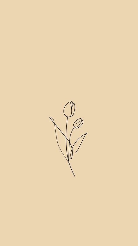 Simple Tulip Wallpaper, 2 Tulips Tattoo, Tulip Background Wallpapers, White Tulip Tattoo, 2 Flowers Tattoo, Tulip Fine Line Tattoo, Minimalist Tulip Tattoo, Simple Tulip Tattoo, Fine Line Tulip Tattoo