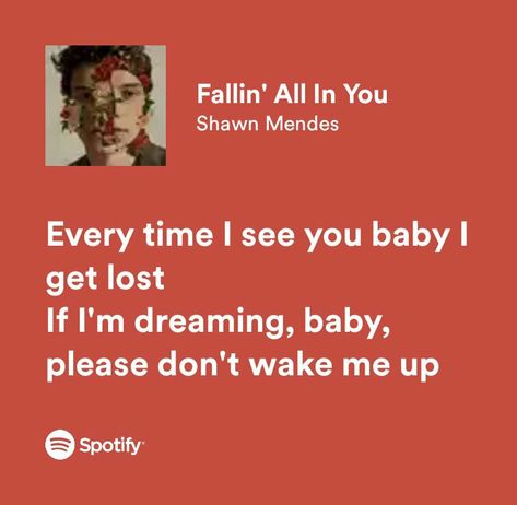 shawn mendes - fallin' all in you Falling All In You Shawn Mendes, Shawn Mendes Captions For Instagram, Shawn Mendes Lyrics Aesthetic, Shawn Mendes Song Lyrics, Shawn Mendes Music, Shawn Mendes Album, Shawn Mendes Songs, Shawn Mendes Quotes, Shawn Mendes Lyrics