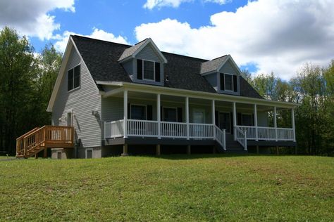 Modular Cape Cod Homes, Cape Cod Modular Homes, Modular Homes Farmhouse, Modular Floor Plans, Modular Home Builders, Sloped Roof, Floor Plans Ranch, Porch Addition, Cape Cod Style