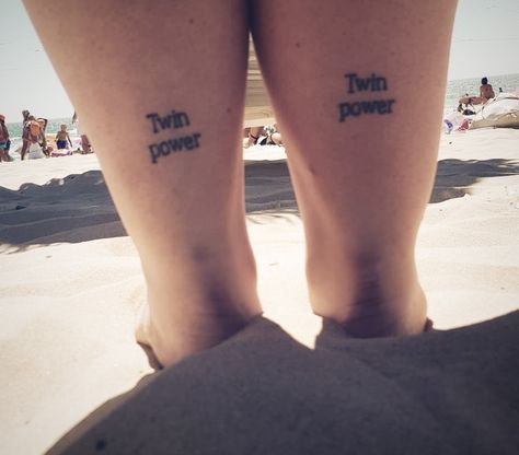 Meaningful Twin Tattoos, Twin Tattoos Sisters Identical, Tattoo Twins Symbol, Tattoo Ideas For Twins, Twin Tattoos Sisters, Twin Symbol, Twin Tattoos, Power Tattoo, Sister Tattoo