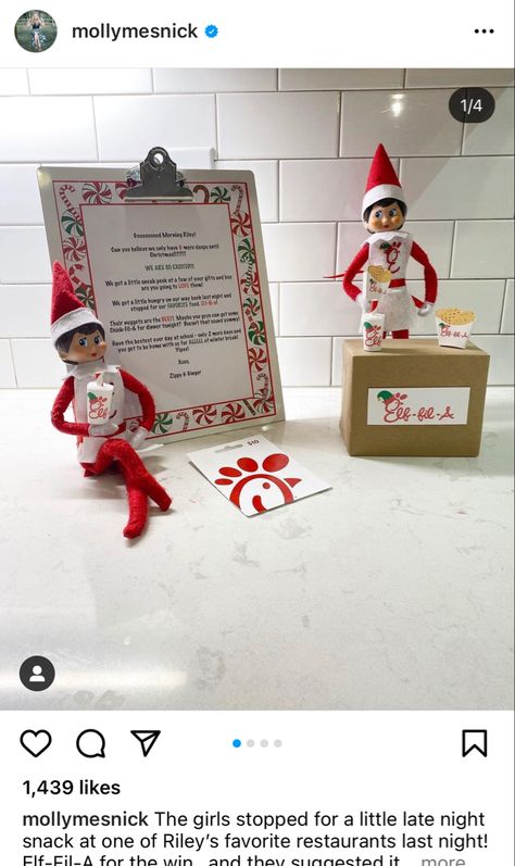 Elf On Shelf, Elf Fun, Winter Break, Chick Fil A, Shelf Ideas, Elf On The Shelf, Elf, Holidays, Shelves