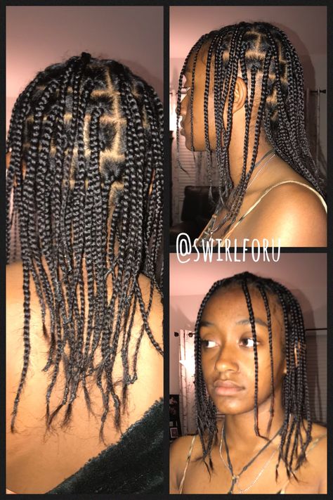 Short Box Braids Without Beads, Short Rasta Braids With Curls, Mini Twists Relaxed Hair, Mini Box Braids Natural Hair, Styling Rasta Braids, Relaxed Hair Braids, Short Rasta Braids With Beads, Jayda Braids, Box Braid Small Medium