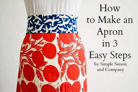 Half Apron Pattern, Half Apron Patterns, Apron Pattern Free, Apron Tutorial, Apron Pattern, Sewing School, Sewing Aprons, Cute Aprons, Aprons Patterns