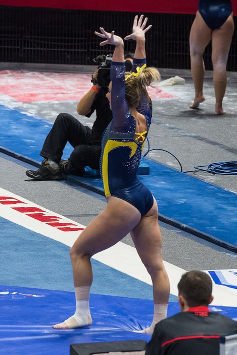 Utah Gymnastics, Michigan Gymnastics, Gymnastics Uniforms, Penn State Womens Gymnastics, Whitney Bjerken Gymnastics, Team Usa Gymnastics, Amazing Gymnastics, Gymnastics Videos, Gymnastics Poses