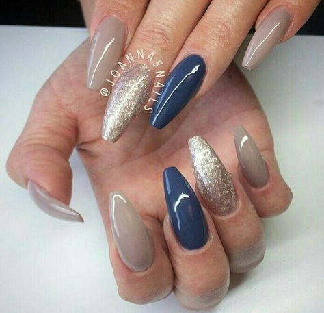 ♥♥♥ Tan Nails, Navy Nails, Chevron Nails, Formal Nails, Gel Powder, Colorful Nail Designs, Pretty Colors, Hot Nails, Fabulous Nails