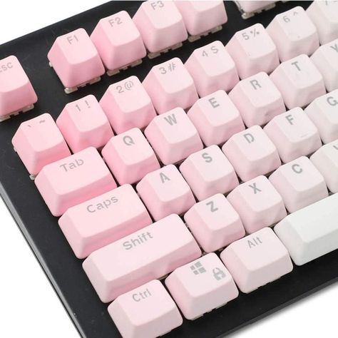 White Gradient, Keycap Set, Pink Gradient, Double Shot, Room Inspo, Pink White, Keyboard, Cherry, Pink